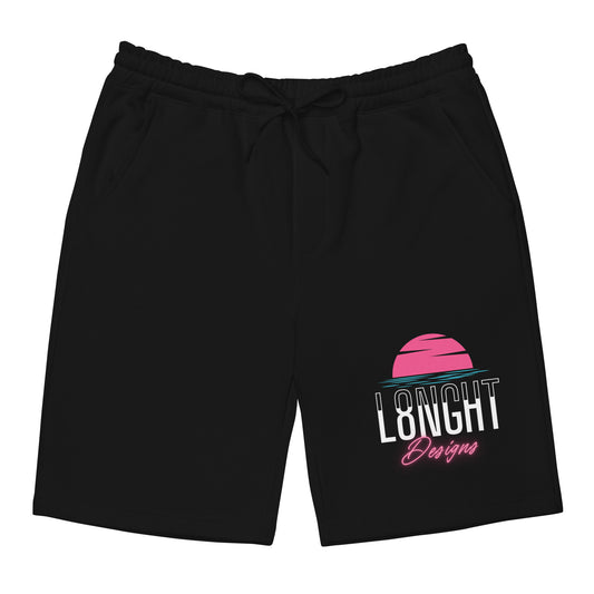 L8NGHT Designs Miami Beach logo Men's fleece shorts