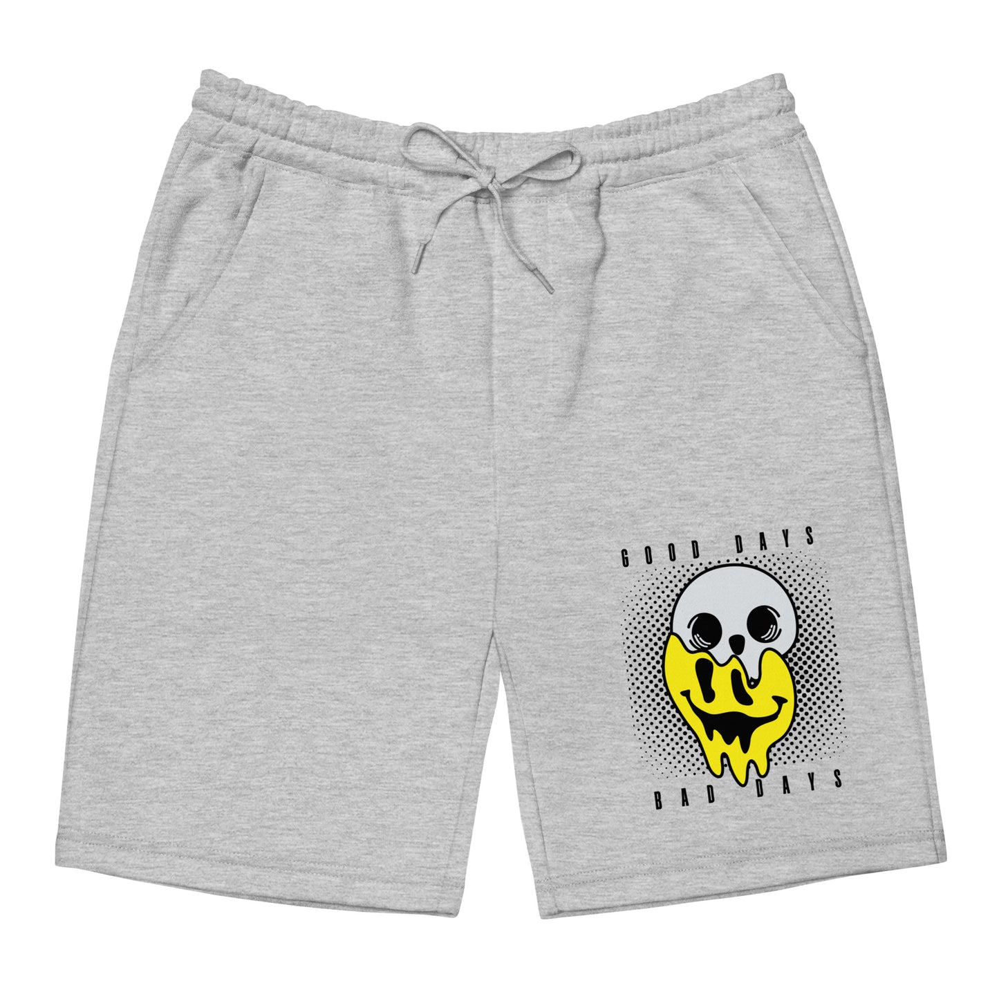 Good days Bad days drip emoji Men's fleece shorts