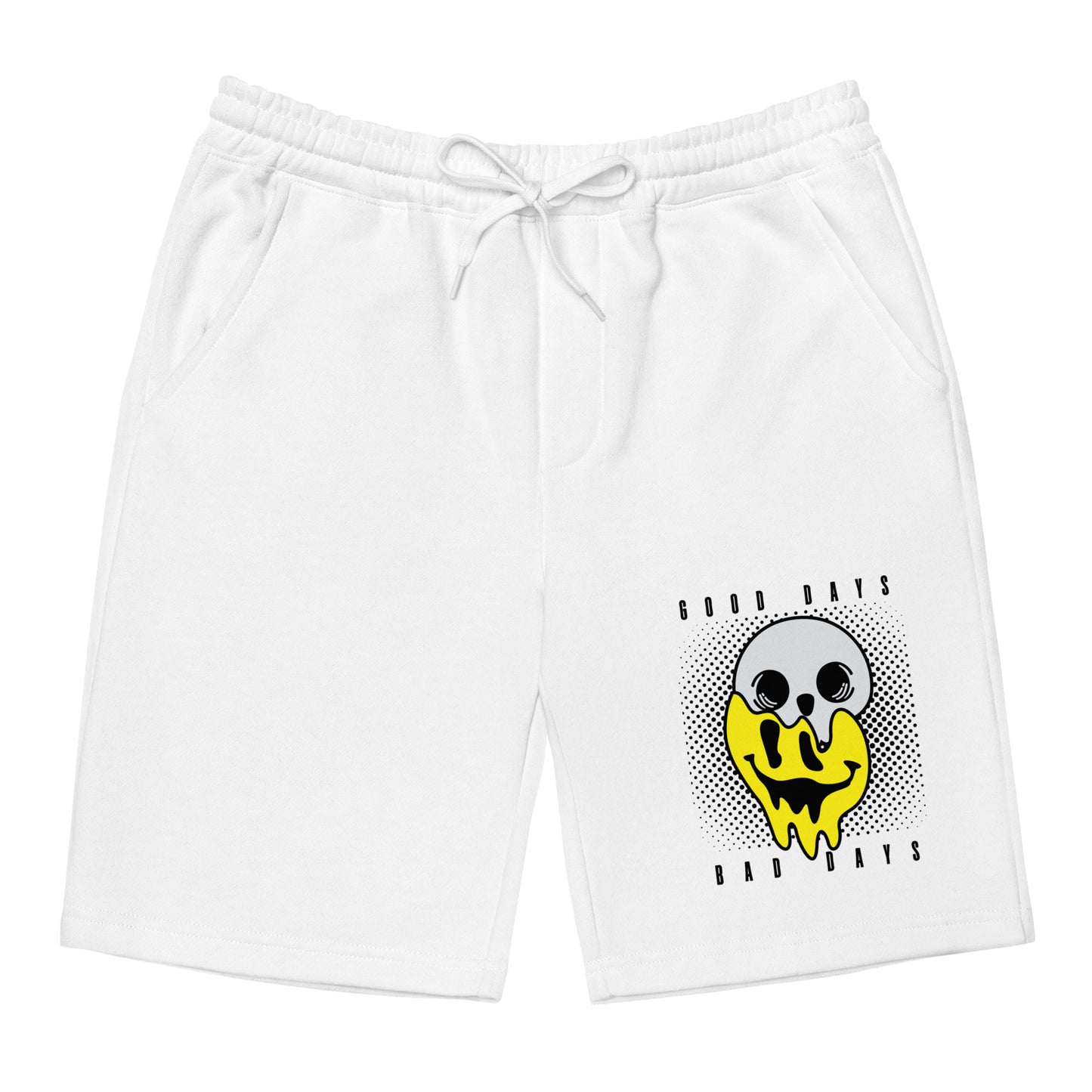 Good days Bad days drip emoji Men's fleece shorts