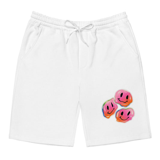 Rainbow Smiley Emojis Men's fleece shorts