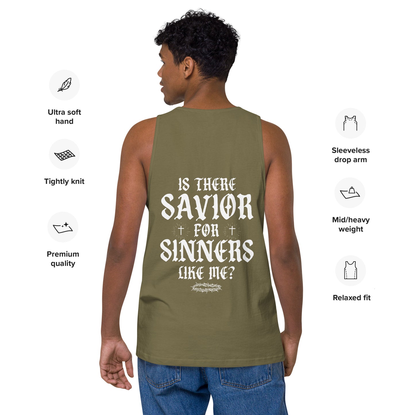 Savior of Sinners Men’s premium tank top