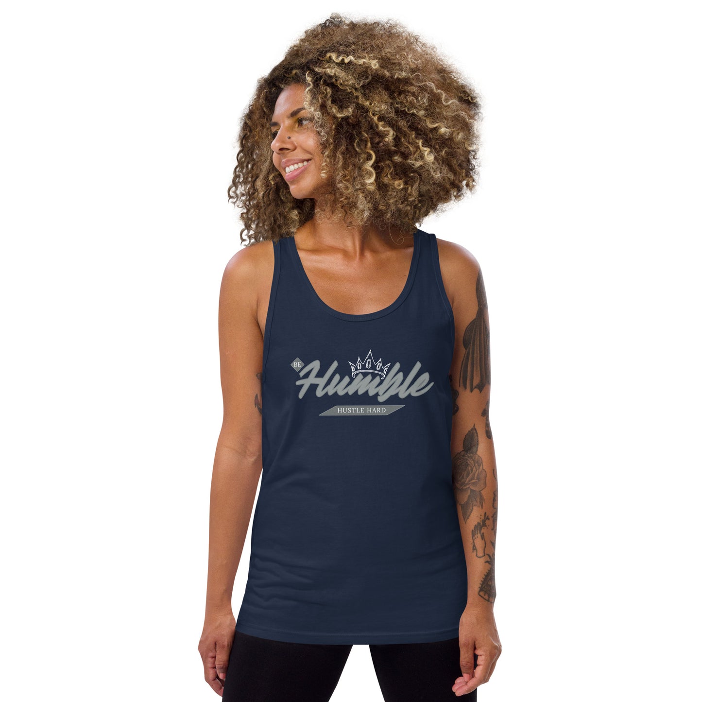 Be Humble. HUSTLE HARD. Unisex Tank Top