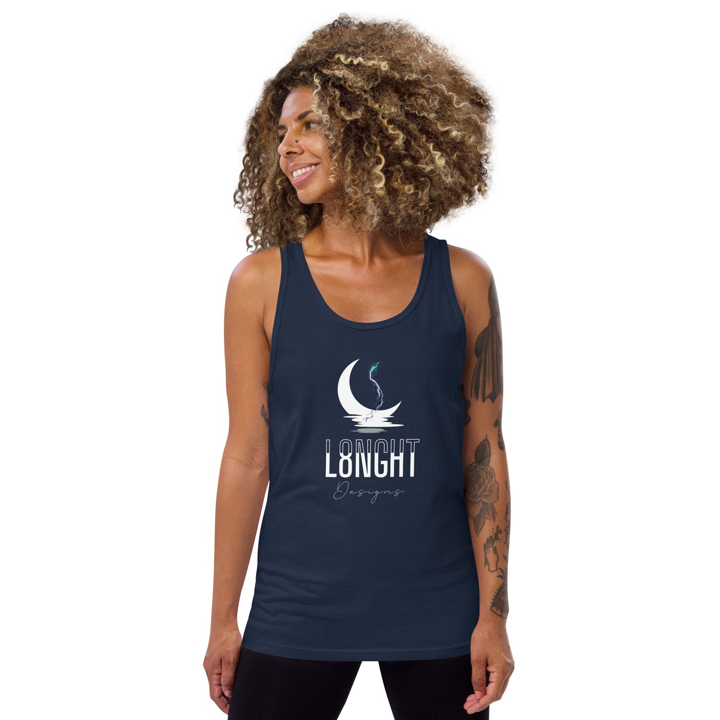 L8NGHT classic logo Unisex Tank Top