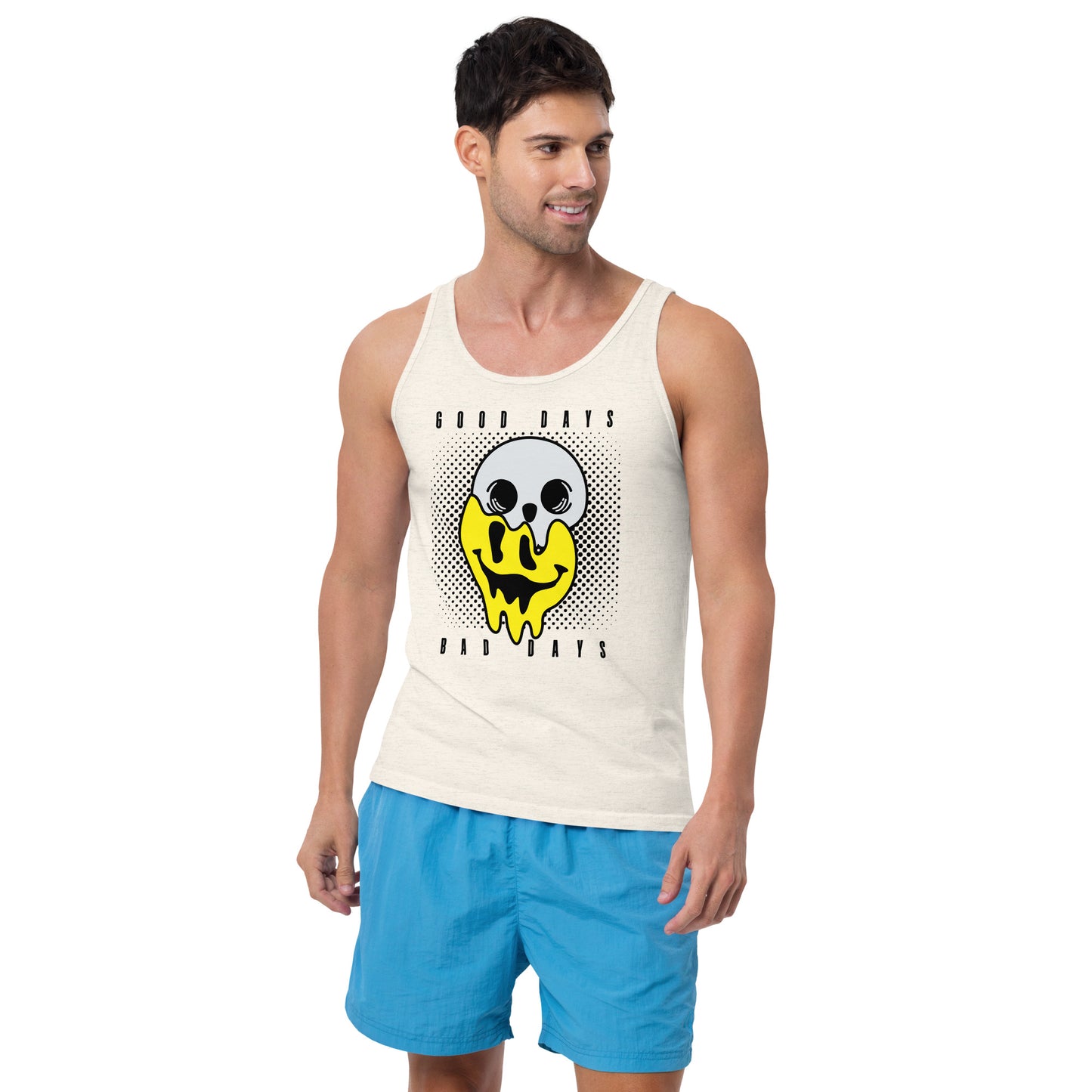 Good days Bad days drip emoji Unisex Tank Top