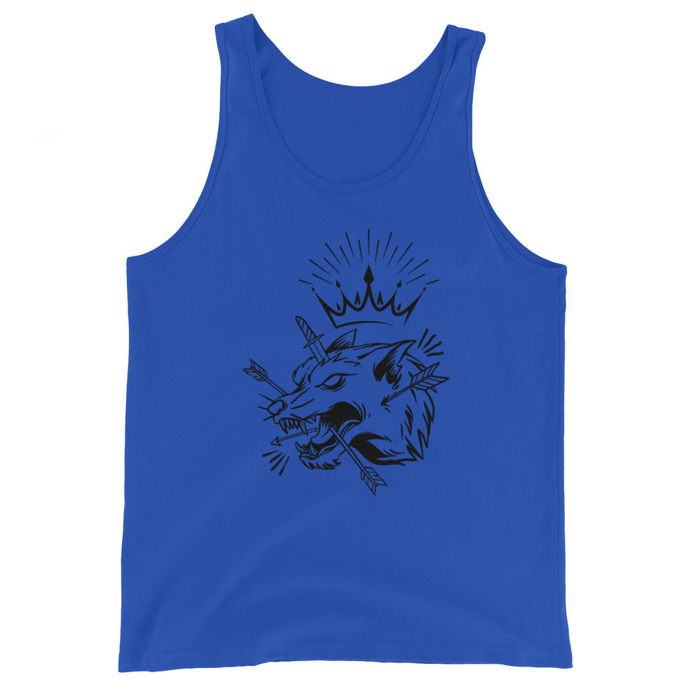 Wolf King illustration - Unisex Tank Top