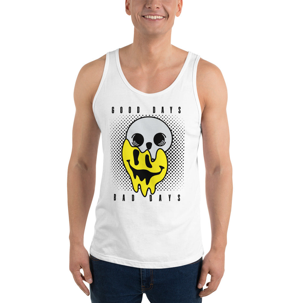 Good days Bad days drip emoji Unisex Tank Top