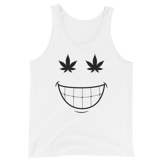 Cannabis Weed Smiley Unisex Tank Top