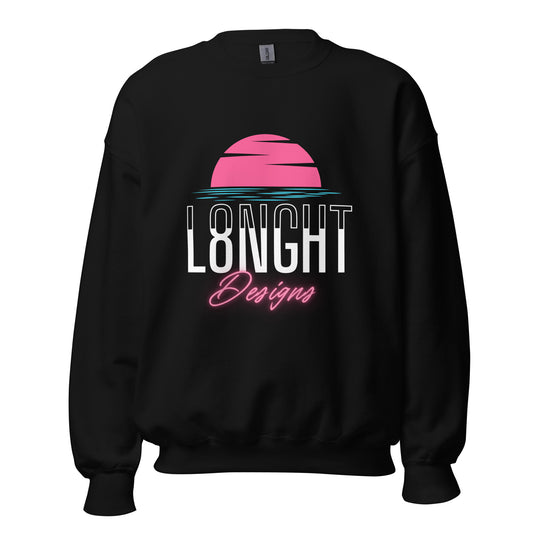 L8NGHT Designs Miami Beach logo Unisex Sweatshirt