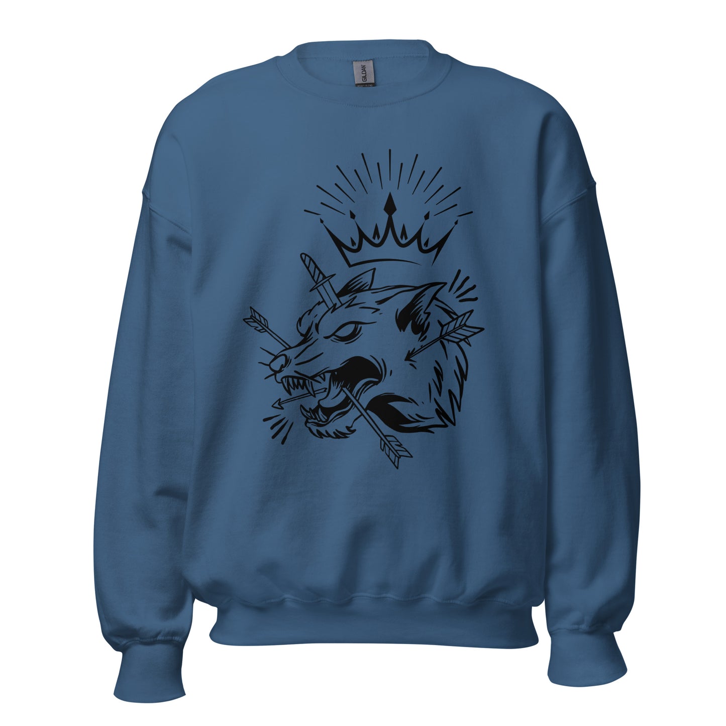 Wolf King illustration Unisex Sweatshirt