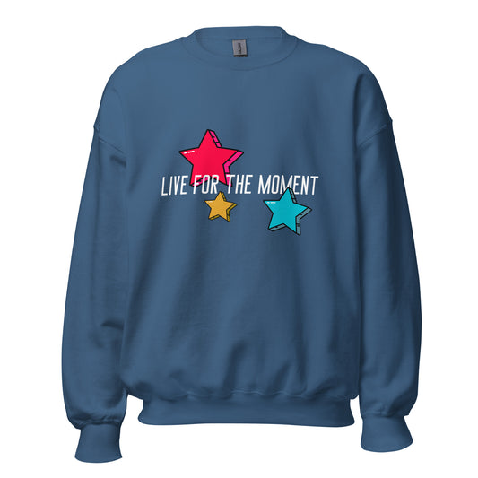 LIVE FOR THE MOMENT pop art stars Unisex Sweatshirt