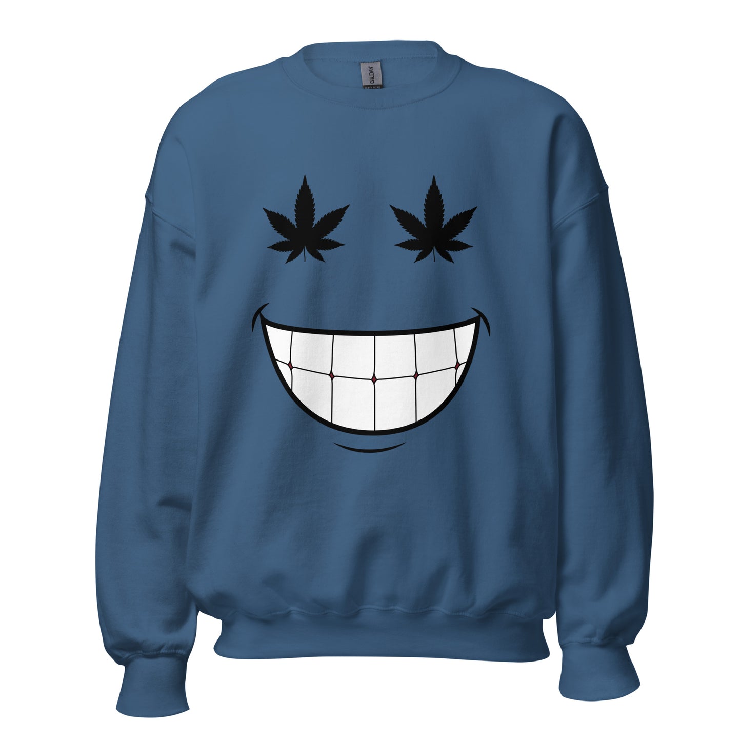 Cannabis Weed Smiley Face Unisex Sweatshirt