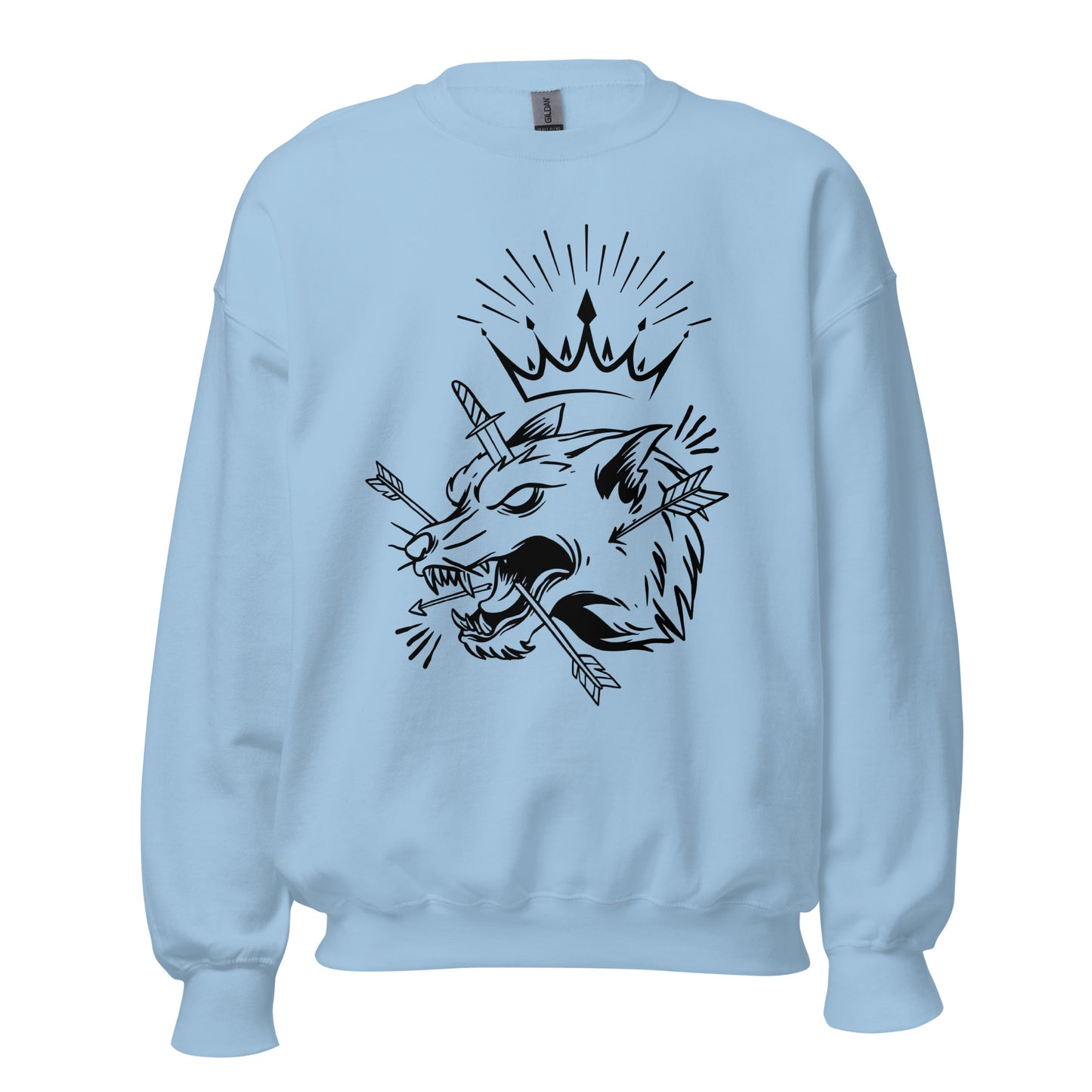 Wolf King illustration Unisex Sweatshirt