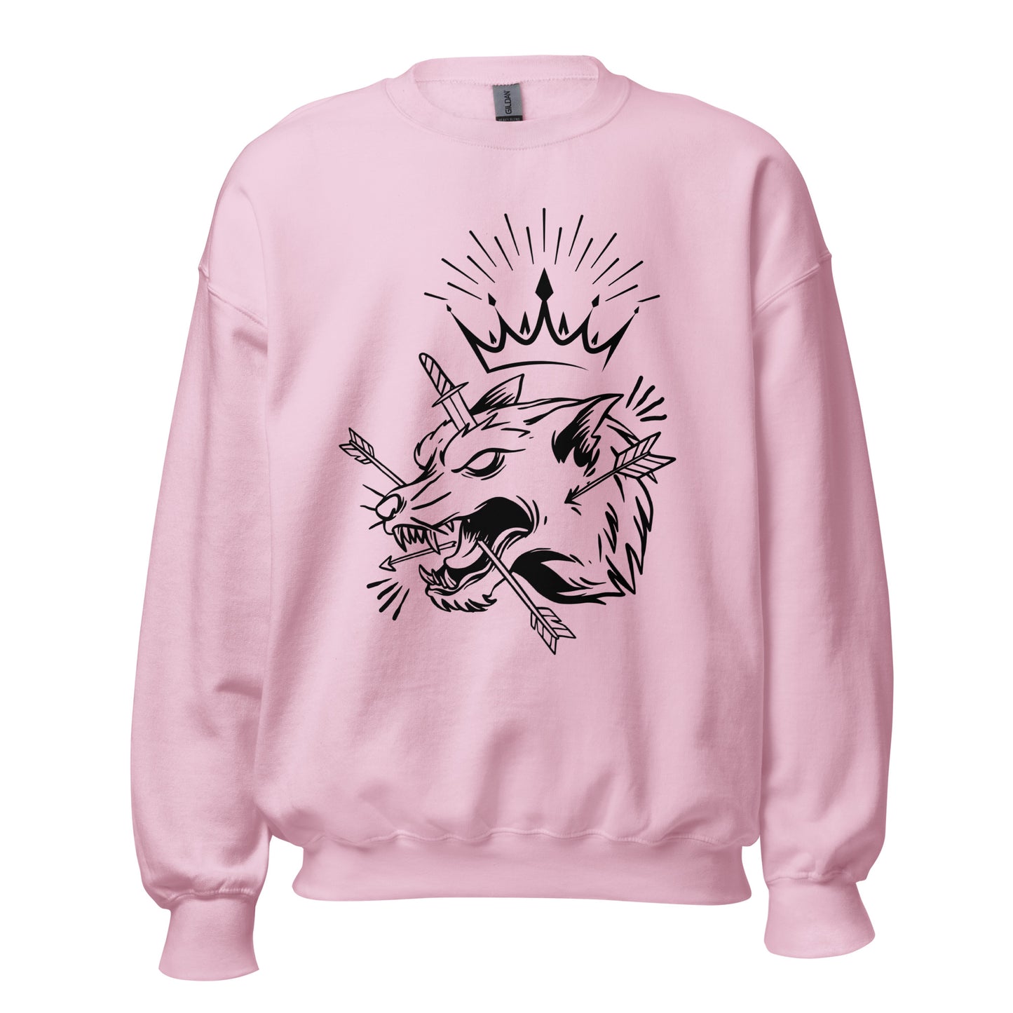 Wolf King illustration Unisex Sweatshirt
