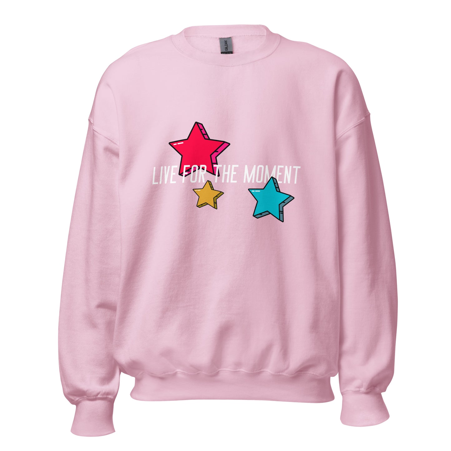 LIVE FOR THE MOMENT pop art stars Unisex Sweatshirt