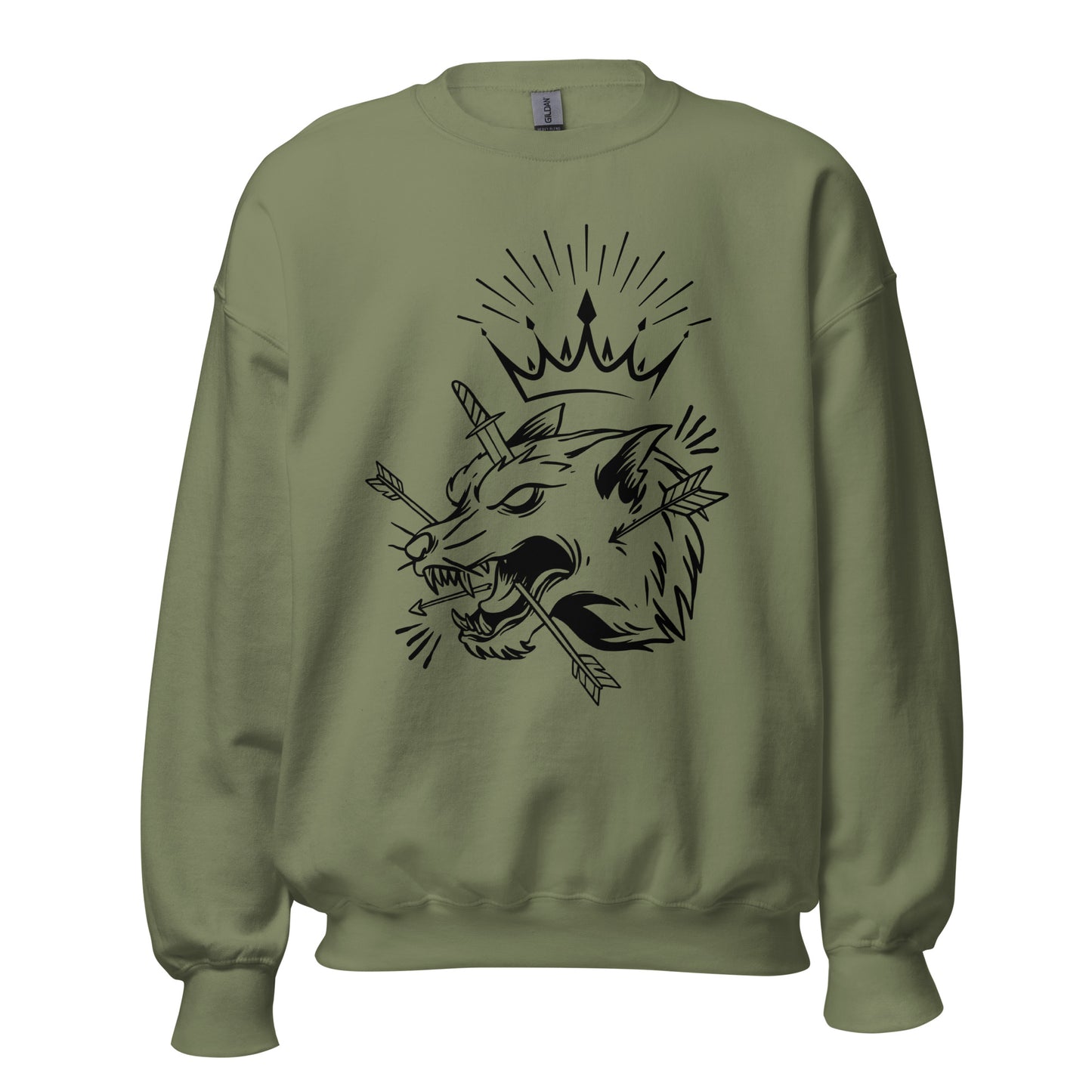 Wolf King illustration Unisex Sweatshirt