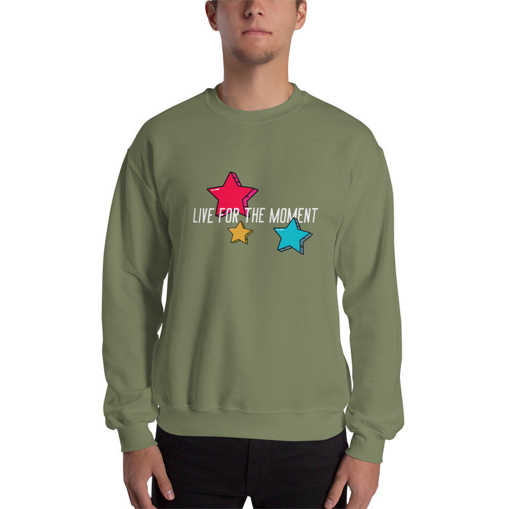LIVE FOR THE MOMENT pop art stars Unisex Sweatshirt