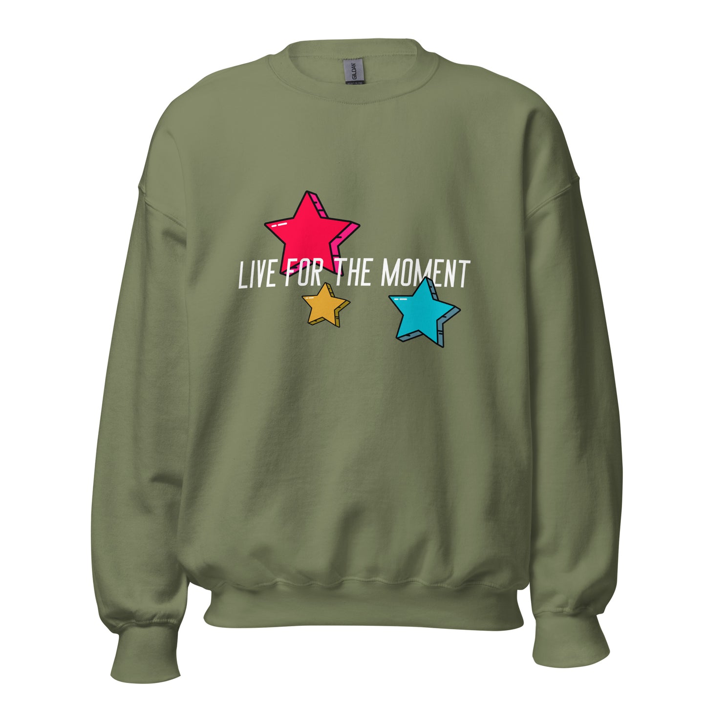LIVE FOR THE MOMENT pop art stars Unisex Sweatshirt