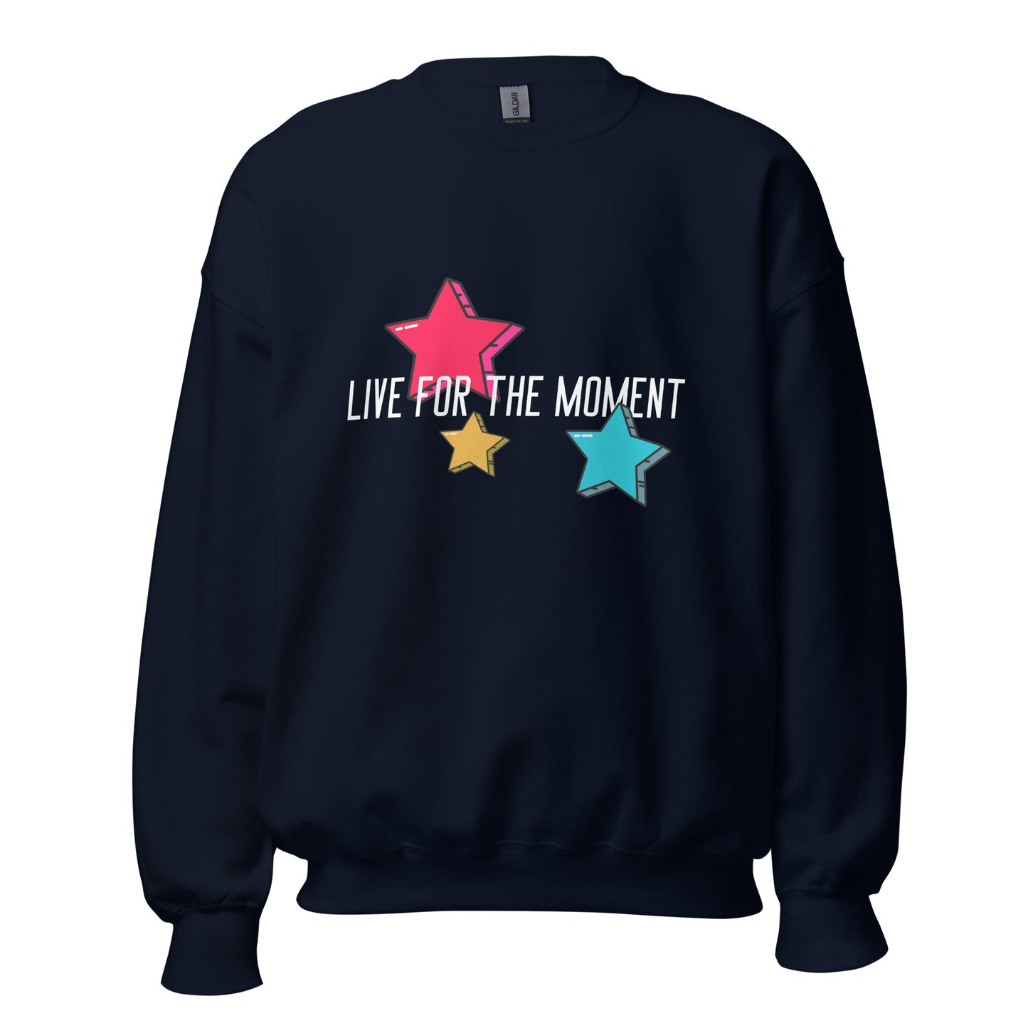 LIVE FOR THE MOMENT pop art stars Unisex Sweatshirt
