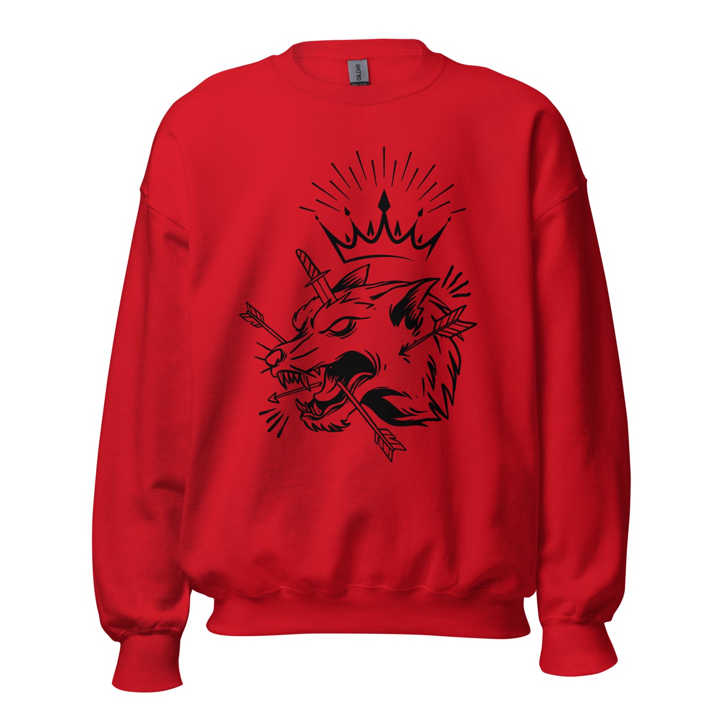 Wolf King illustration Unisex Sweatshirt