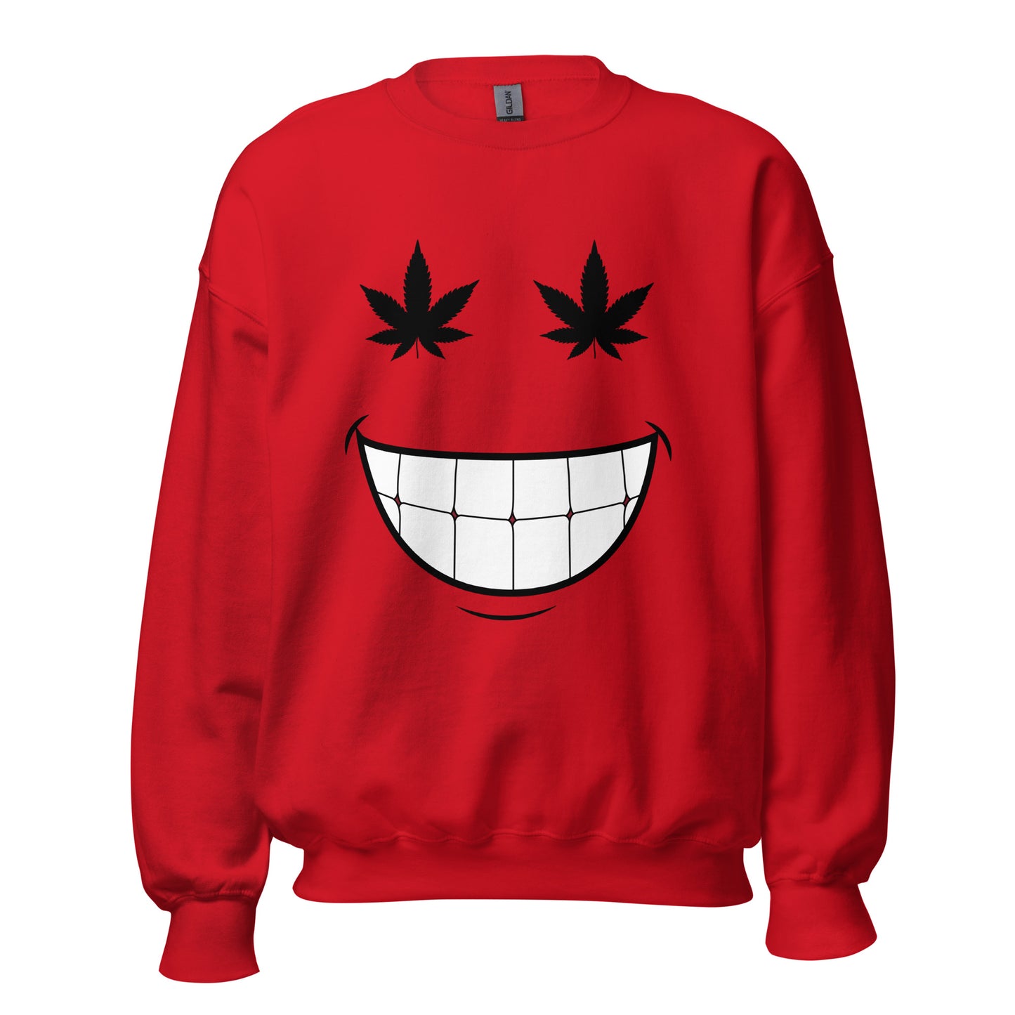 Cannabis Weed Smiley Face Unisex Sweatshirt