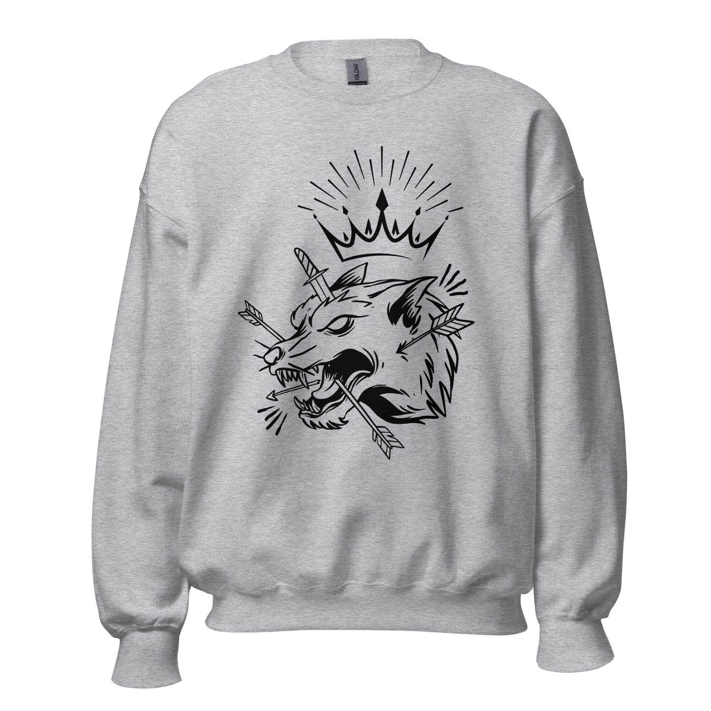 Wolf King illustration Unisex Sweatshirt