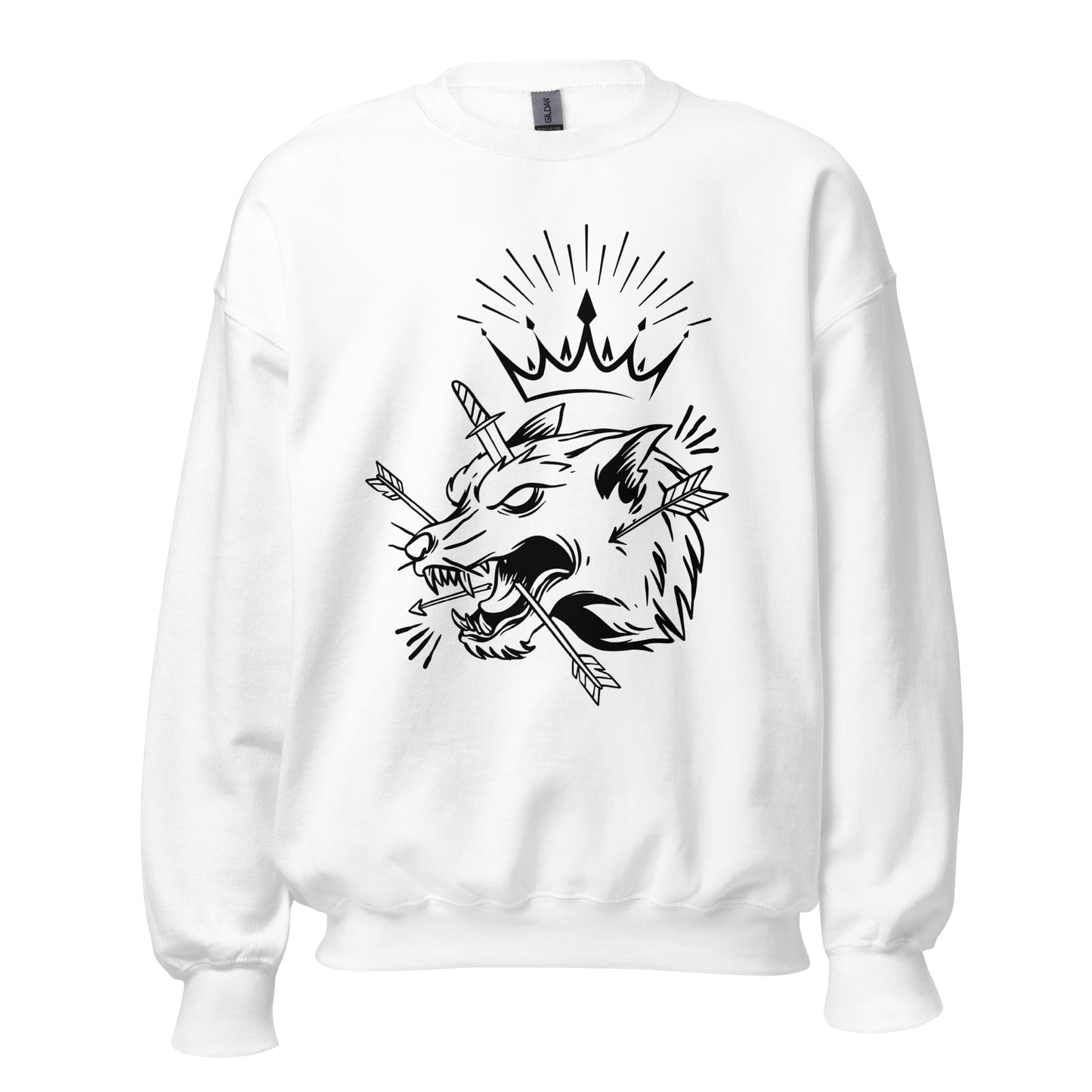 Wolf King illustration Unisex Sweatshirt