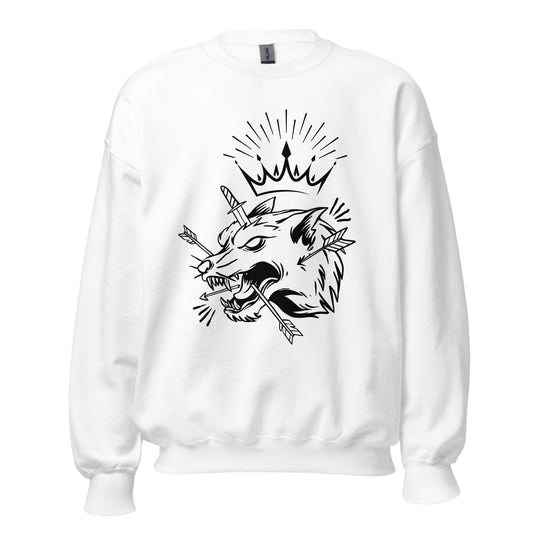 Wolf King illustration Unisex Sweatshirt