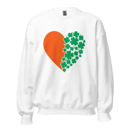 St. Patrick's Day Heart Clovers Unisex Sweatshirt