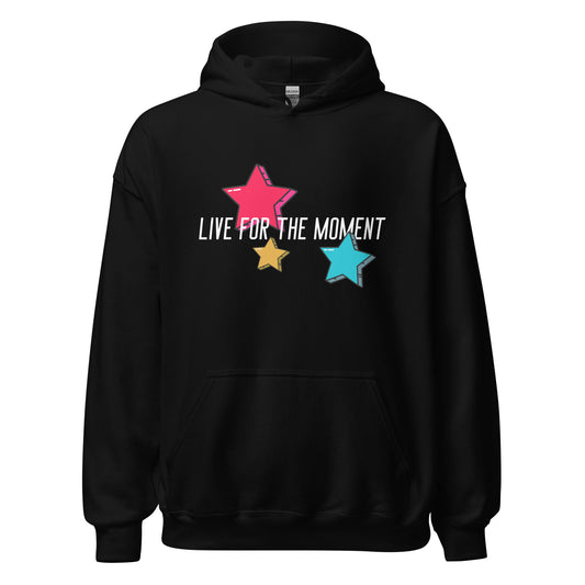 LIVE FOR THE MOMENT pop art stars Unisex Hoodie