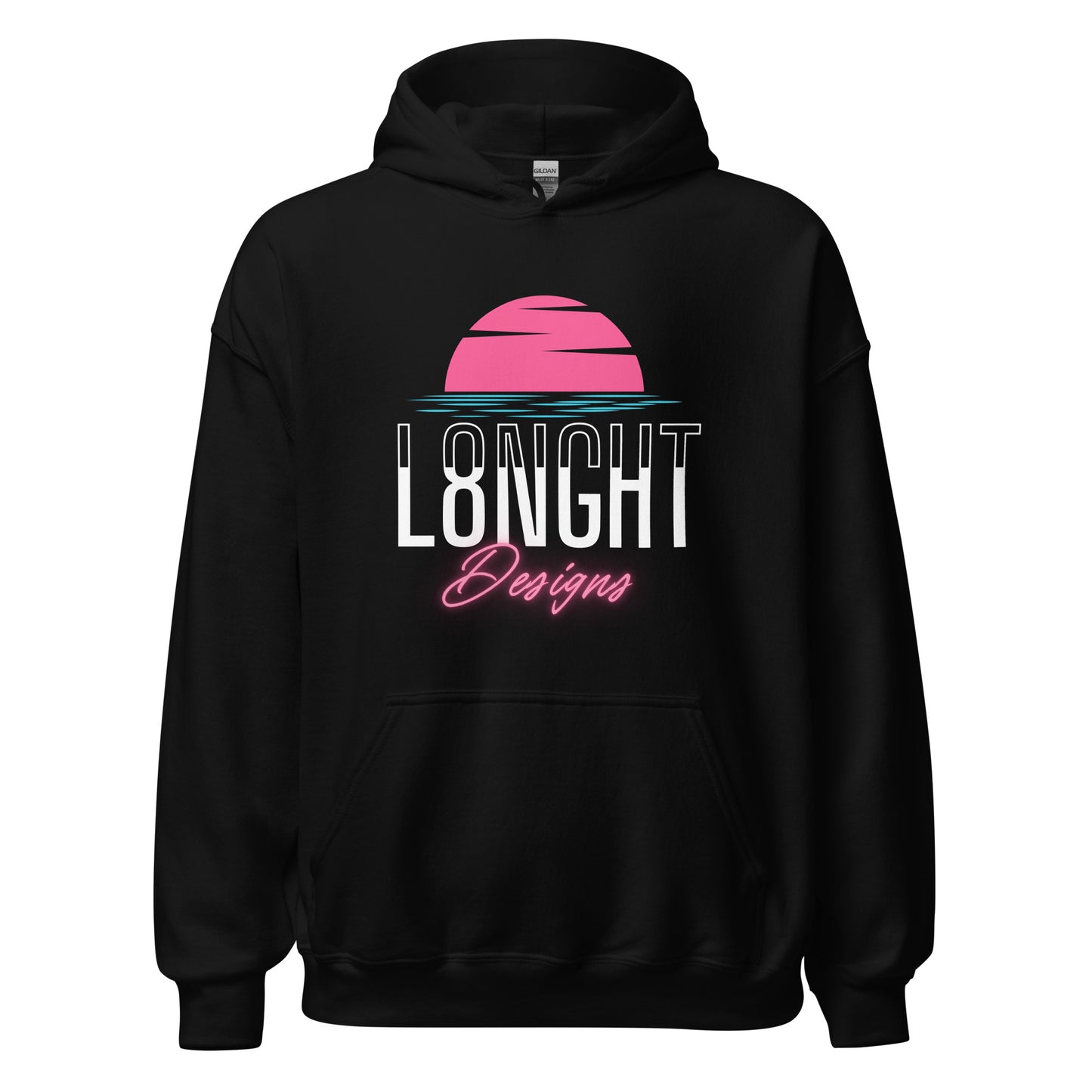 L8NGHT Designs Miami Beach logo Unisex Hoodie