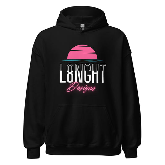 L8NGHT Designs Miami Beach logo Unisex Hoodie