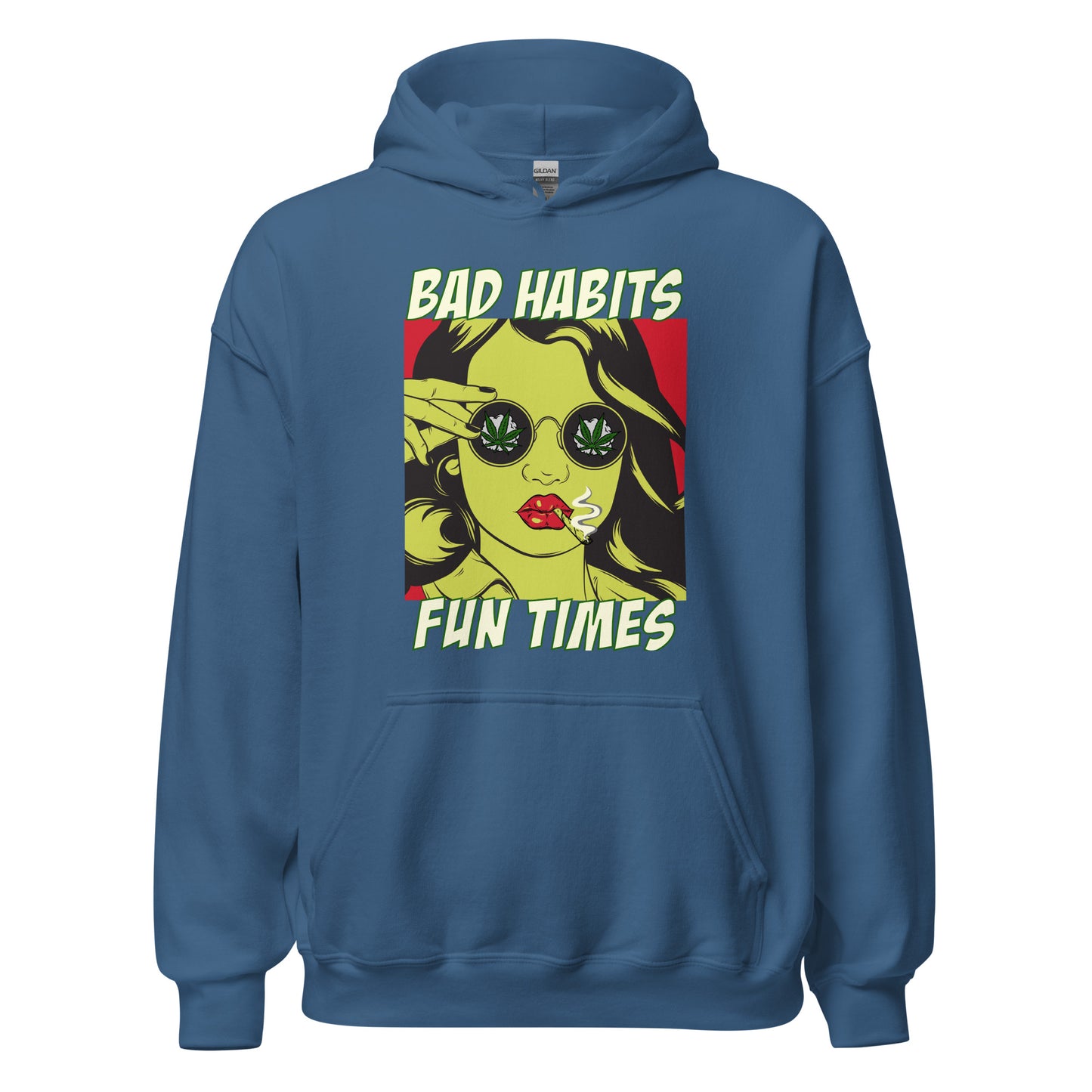 BAD HABITS. FUN TIMES. pop art Unisex Hoodie