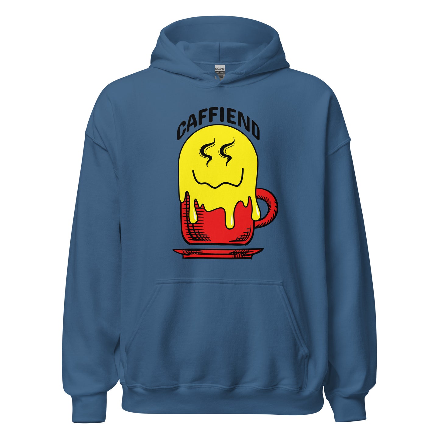Melting Smiley Emoji Caffiend Unisex Hoodie