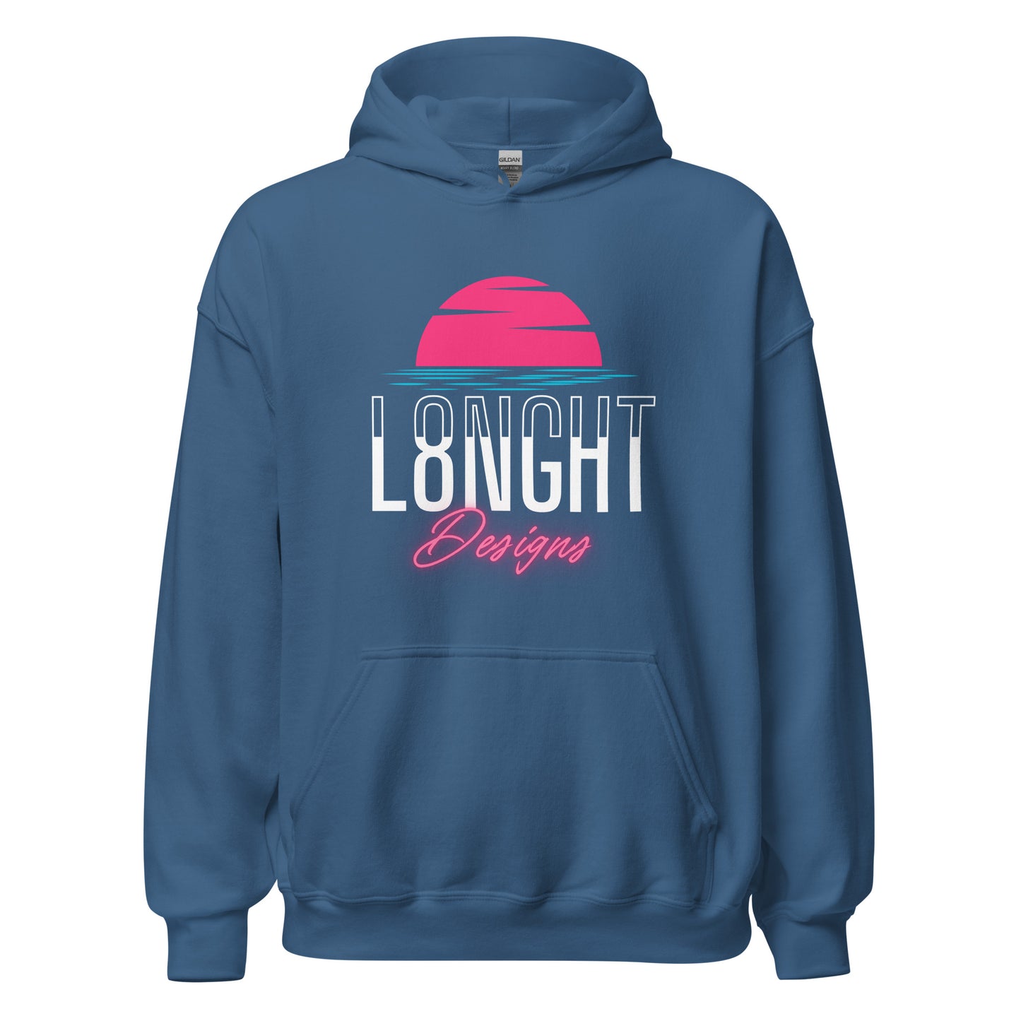 L8NGHT Designs Miami Beach logo Unisex Hoodie