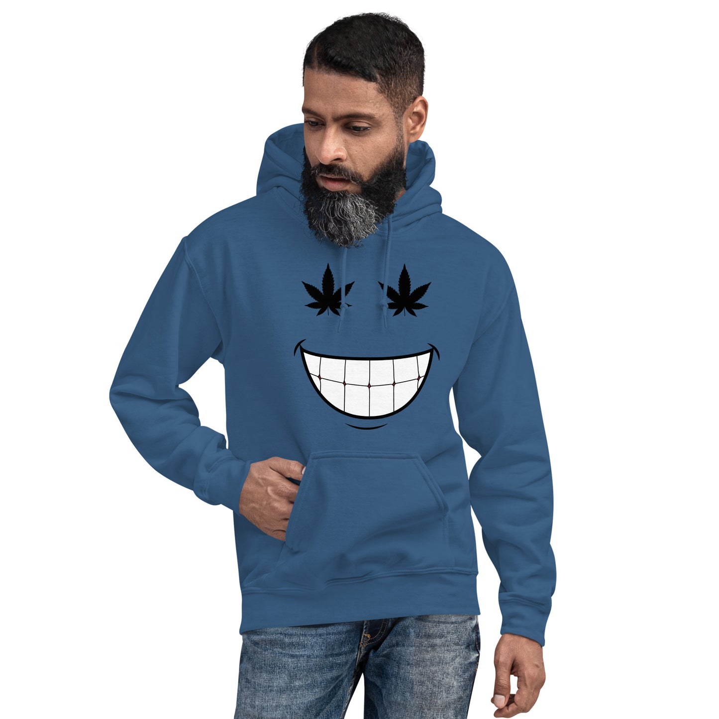 Cannabis Weed 420 Smiley Unisex Hoodie