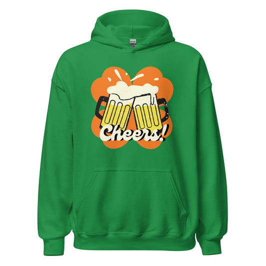 Beer Cheers Lucky Clover Unisex Hoodie