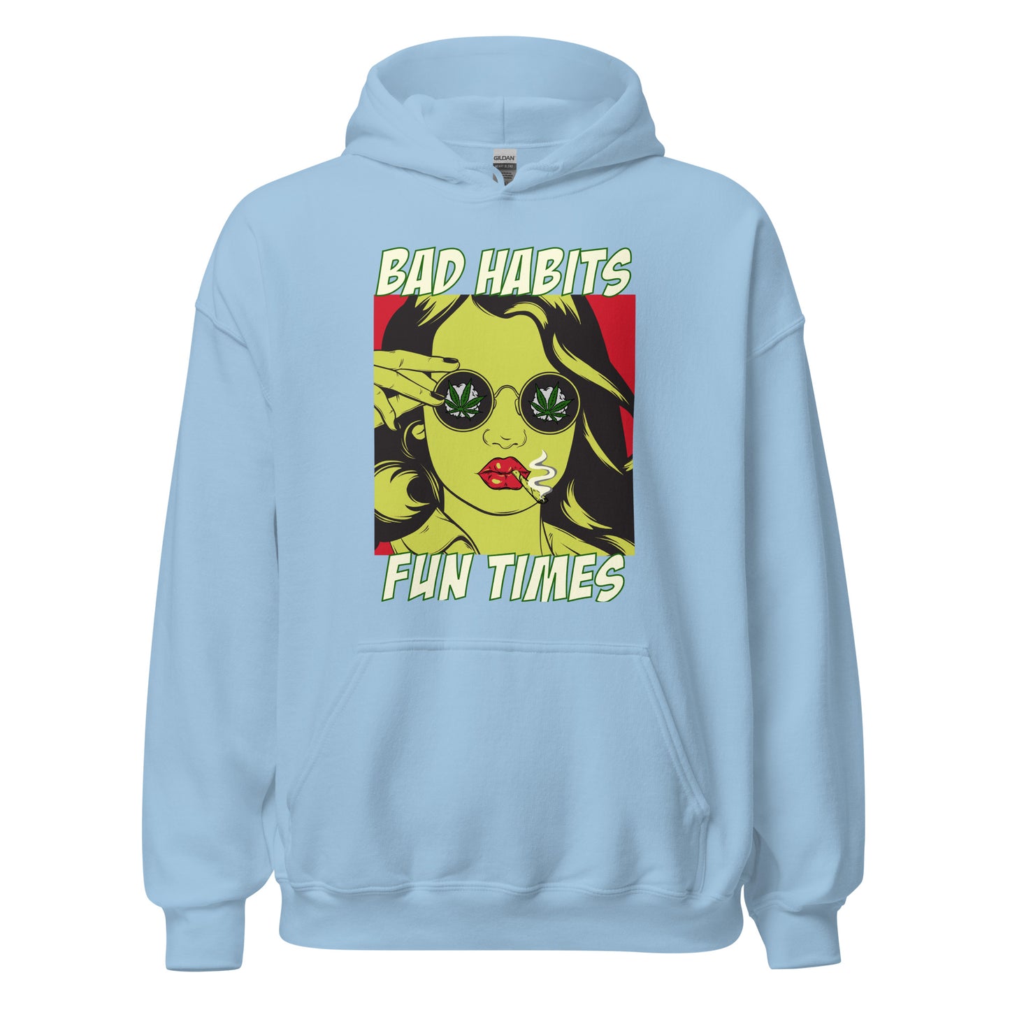 BAD HABITS. FUN TIMES. pop art Unisex Hoodie