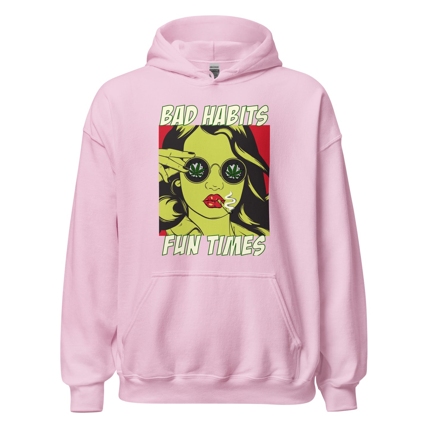 BAD HABITS. FUN TIMES. pop art Unisex Hoodie