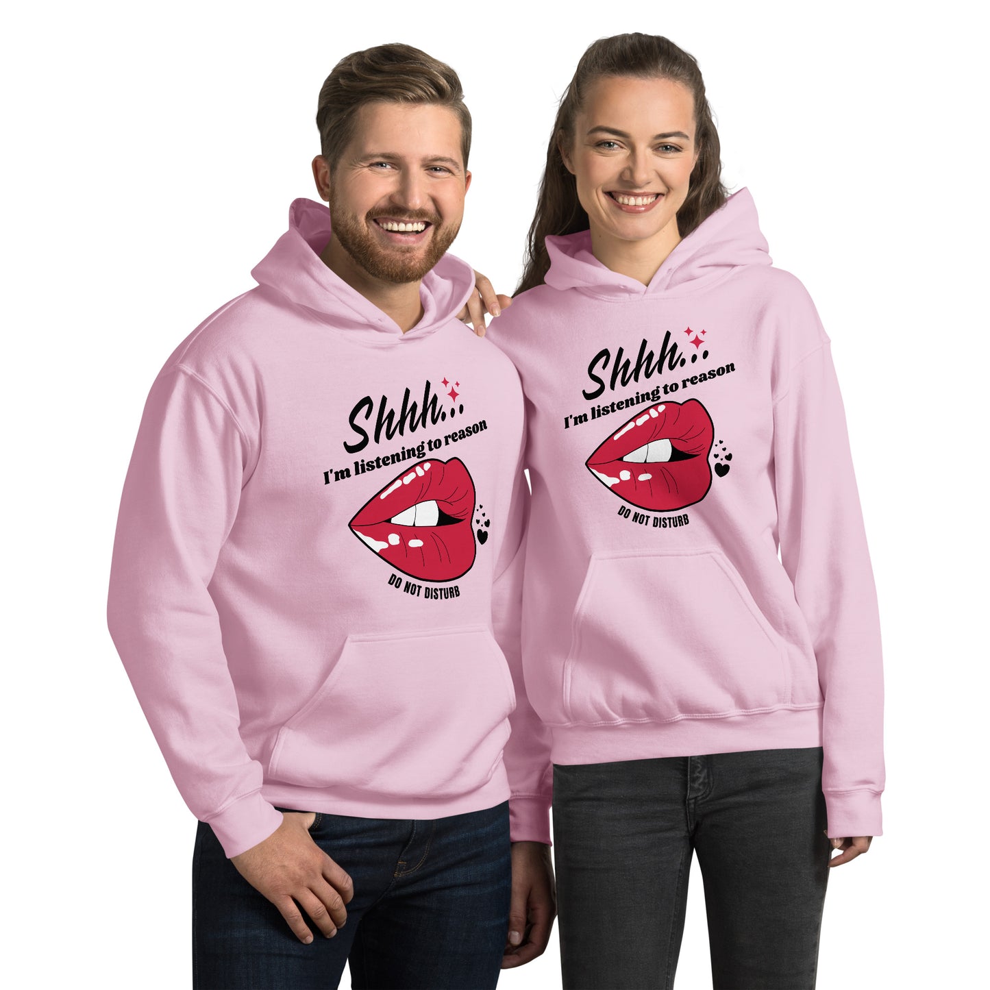 Shhh I'm Listening To Reason luscious lips Unisex Hoodie