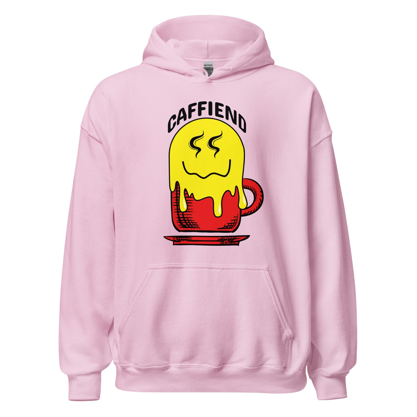Melting Smiley Emoji Caffiend Unisex Hoodie