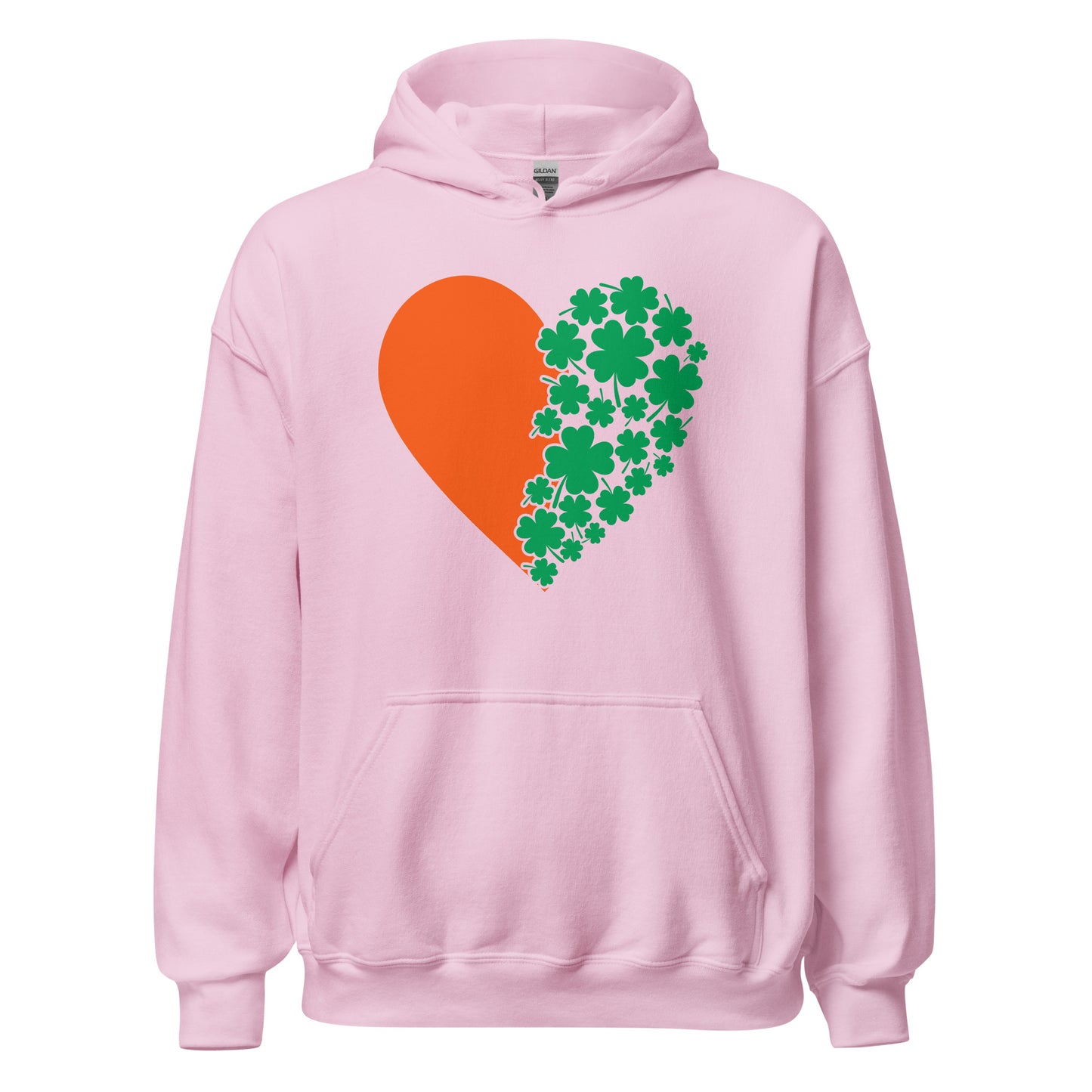 St. Patrick's Day Heart Clovers Unisex Hoodie