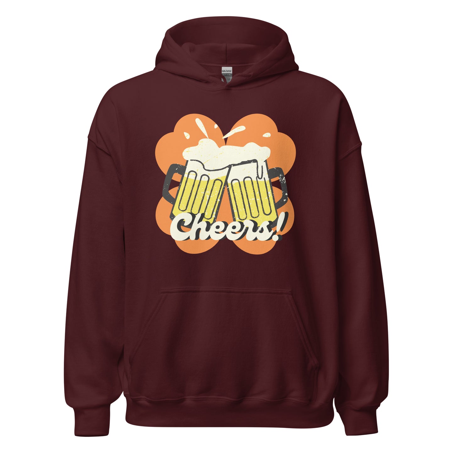 Beer Cheers Lucky Clover Unisex Hoodie