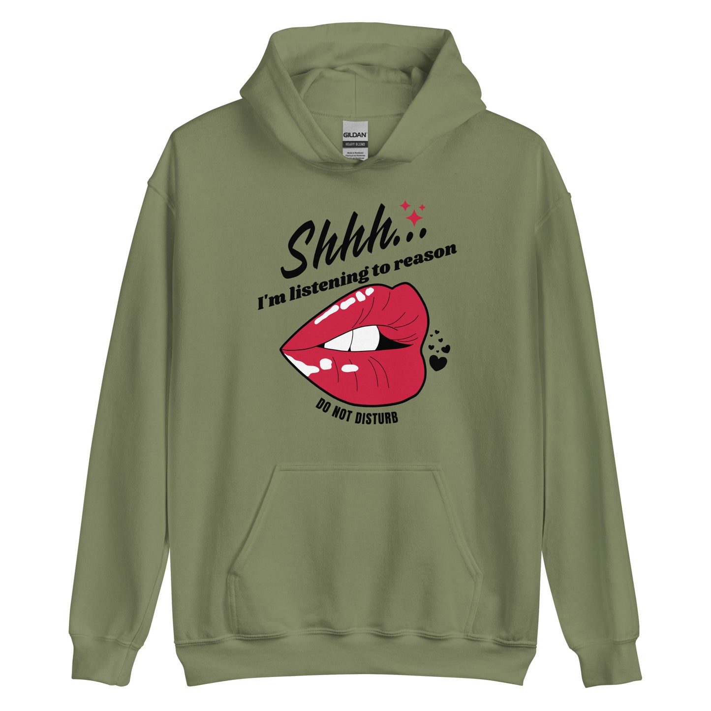 Shhh I'm Listening To Reason luscious lips Unisex Hoodie