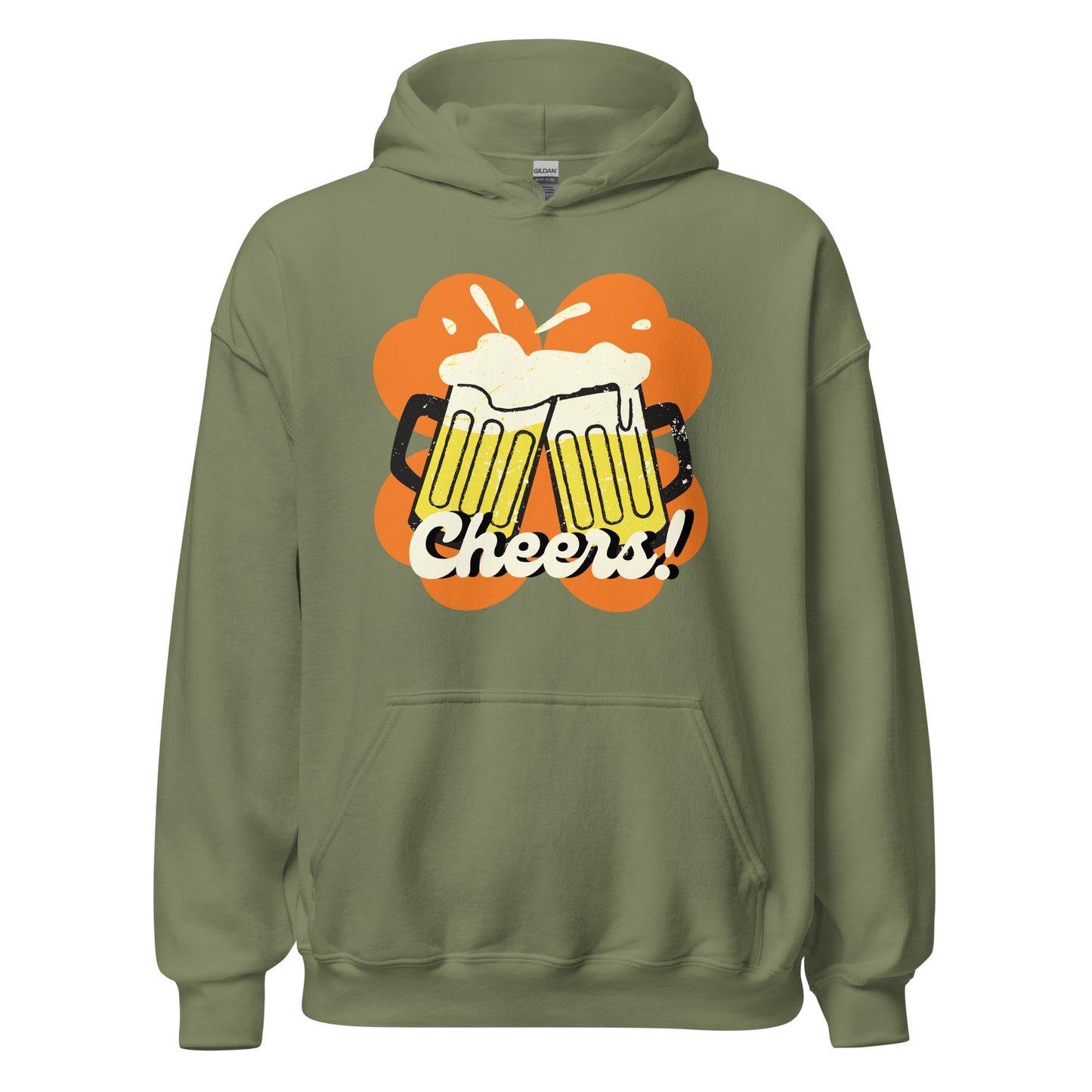 Beer Cheers Lucky Clover Unisex Hoodie