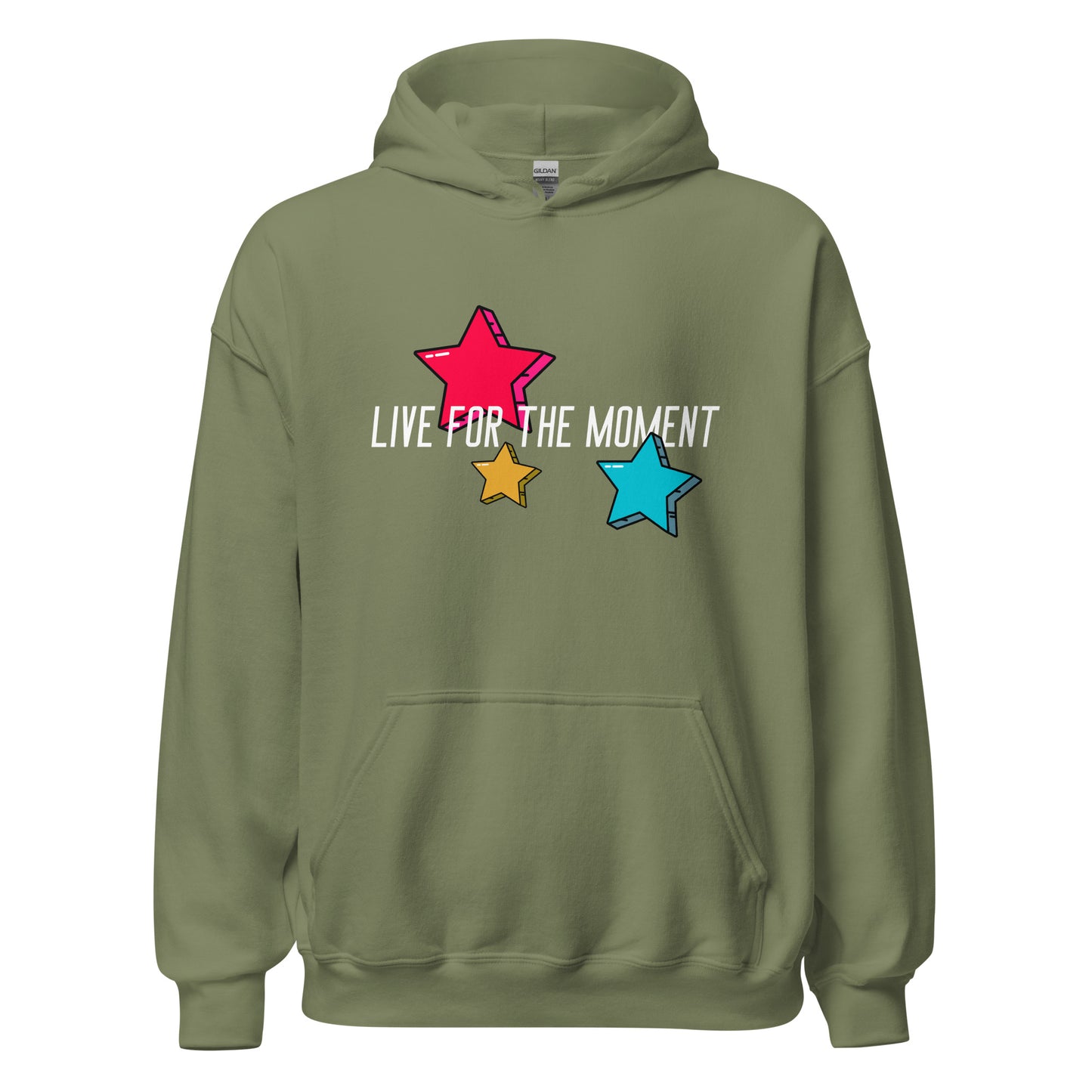 LIVE FOR THE MOMENT pop art stars Unisex Hoodie