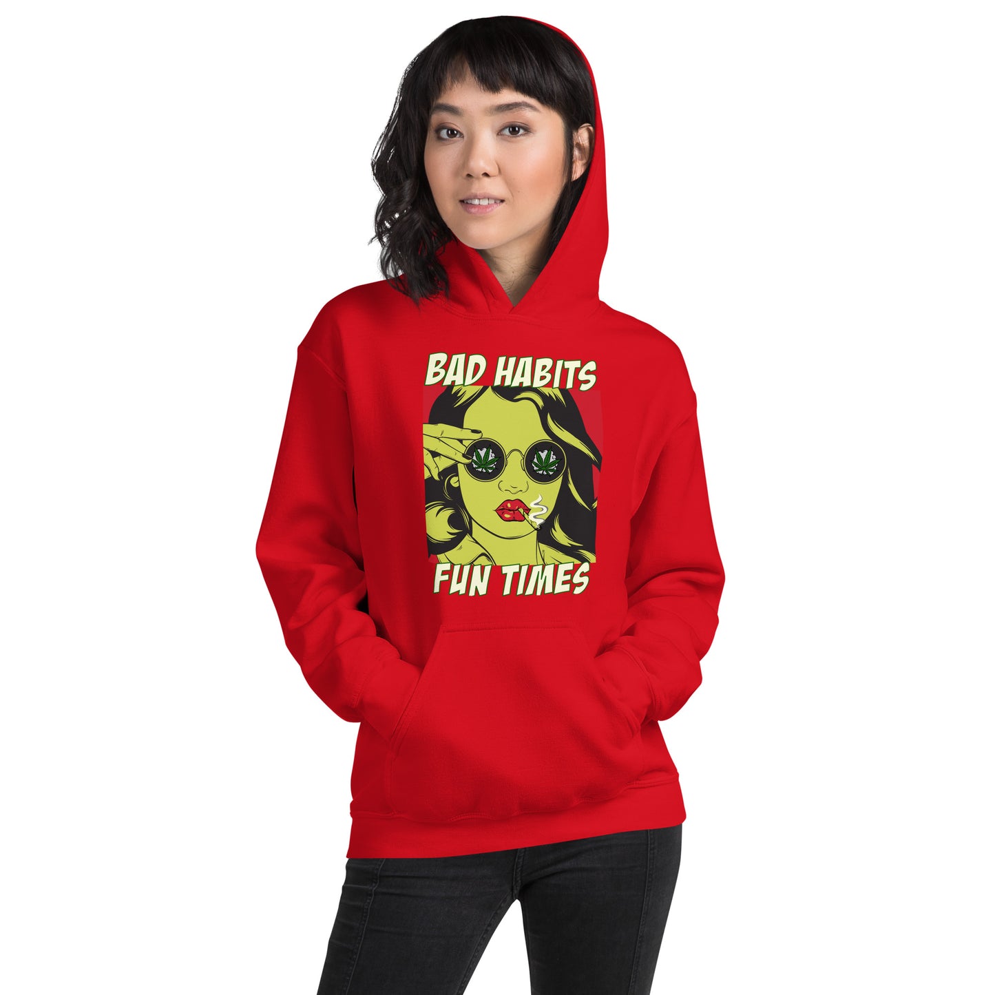 BAD HABITS. FUN TIMES. pop art Unisex Hoodie