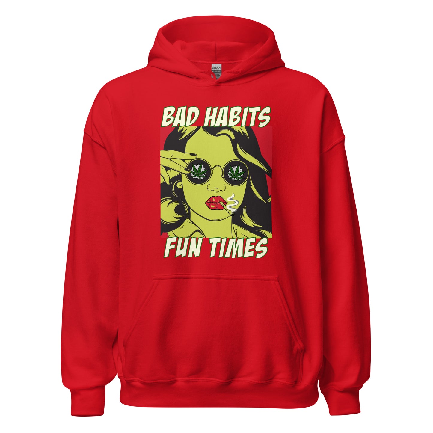 BAD HABITS. FUN TIMES. pop art Unisex Hoodie