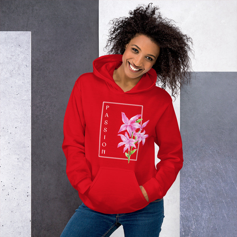 Passion watercolor lily Unisex Hoodie