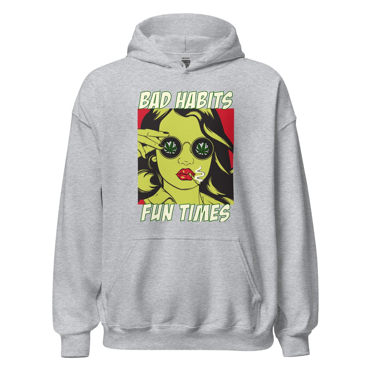 BAD HABITS. FUN TIMES. pop art Unisex Hoodie