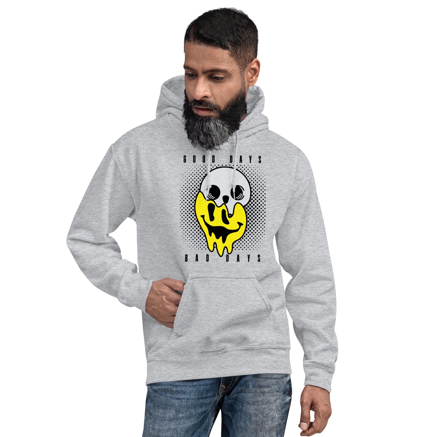 Good days Bad days drip emoji Unisex Hoodie